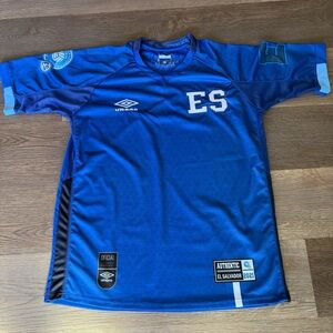 Umbro El Salvador Jersey 2021 Home Soccer Shirt Blue Men’s XL Authentic La Selec